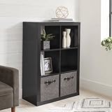 Better Homes and Gardens 6-Cube Organizer, SOLID BLACK