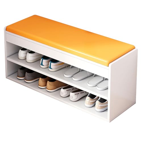 SXZenSpace Shoe-changing bench,Entryway Shoe-Wearing Stool, Multifunctional Storage Bench for Easy Shoe Changing in Hallway, Bedroom, Living Room