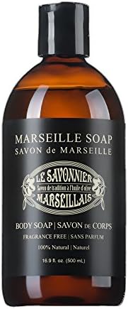 LSM Soaps Le Savonnier Marseillais Fragrance-Free Liquid Body Soap, 16.9 Fluid Ounce
