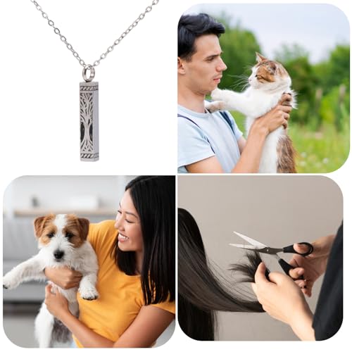 Collier urne arbre de vie acier inoxydable pendentif cendres