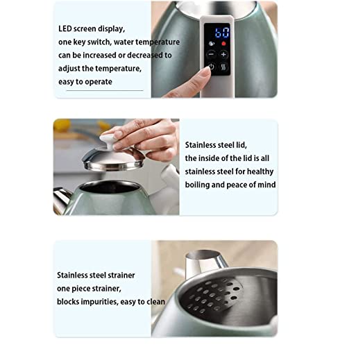 Hervidor eléctrico de acero inoxidable con control digital miniatura 6