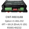CWT-MB318B 4PT+4AI 4-Channel PT100 Temperature RS485 Modbus Acquisition Module(I-V-485-232)