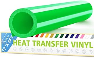 Artcut 12" x 5ft HTV Vinyl Rolls, Heat Transfer Vinyl for Fabric, HTV Vinyl for Shirts, Iron on Vinyl for All Cutter Machine - Easy to Cut for Heat Vinyl Design, Permanent Vinyl (Light Green)