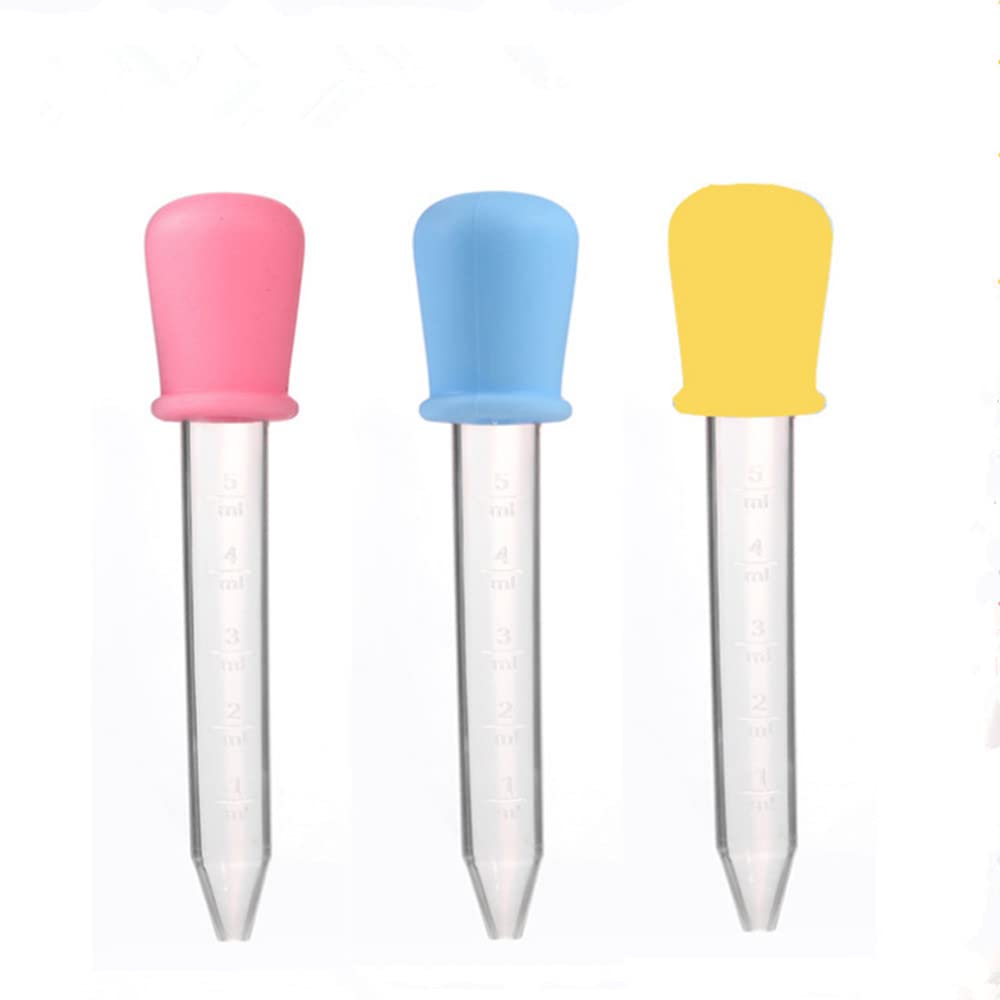 Pipette Contagocce In Plastica E Silicone - 8 Pezzi Colorati Da 5 Ml, Per Alimentazione, Dolci E Laboratorio