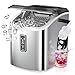 EUHOMY Ice Maker Countertop, 9 Cubes Ready in 6 Mins, 26lbs/24H, Self-Cleaning, Portable Ice Maker Machine with Carry Handle, Basket and Scoop, 2 Sizes of Bullet Ice for Home, Kitchen, Office