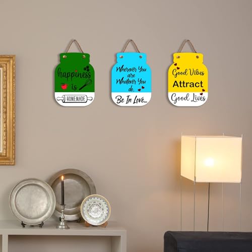 Image of Zesta Wooden Wall Hanging Decorative Items /Hanging Home Wall Decor Items /MDF Decoration Items for Home /Cute Wall Art For Living Room /Home Decor Items Living Room (JAR-01)