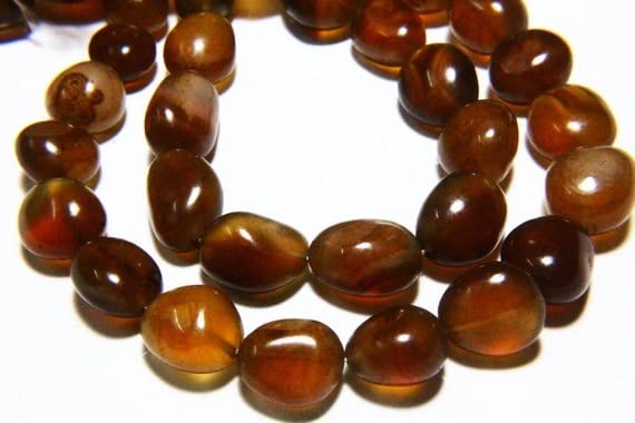Perles Calcédoine Brune LKBEADS | Nuggets Polis 10-23mm pour Bijoux