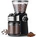 La Moustache - Macinacaffè Elettrico Regolabile【25 Livelli di Macinatura】200W, Coffee Grinder Professionale in Acciaio Inox con Meccanismo a Macine Piatte, LED, Spazzola e Timer (GrindMaster Black)