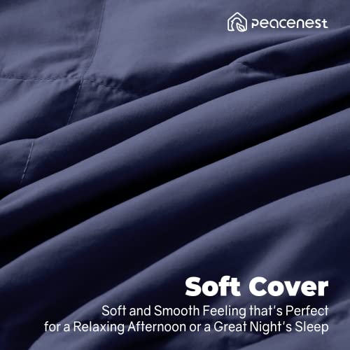 Peace Nest Down Throw Blankets For Couch 50X70” Down Blanket For Indoor And Outdoor Throw Blanket Use Soft Lightweight Throw Blanket Navy #TOP4
