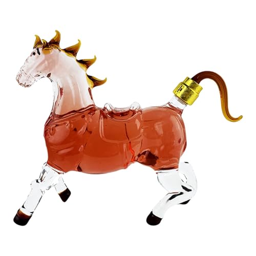 Caraffa per vino di cavallo - Dispenser di alcol decorativo da 1000 ml, bottiglia di aerazione in a forma di animale | Server Bourbon per uomini coppie sposi Capodanno matrimonio decorazione