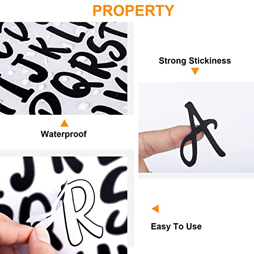 360 Pieces 10 Sheets Vinly Letter Stickers 2 Inch, White