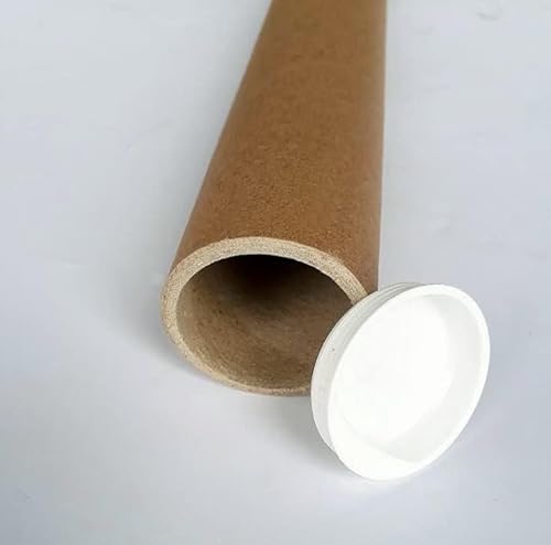 ELIX Versandhülse Versandrohr Versandrolle | mit Deckel | 25-87cm| Länge 280mm| Durchmesser 38mm Bis DIN A4 (10 Stk 30 cm x 3.8 cm)