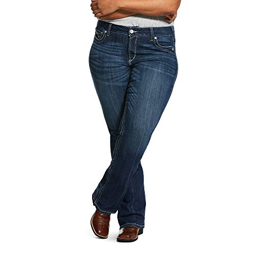 Ariat 10017510-400 Female R.E.A.L. Mid Rise Stretch Entwined Boot Cut Jean Marine 26 thumb #3