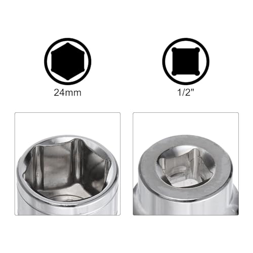 Douille de précision Cr-V 23mm et 24mm forgée pour serrage à 6 pans - 6