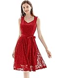 Gardenwed Elegant Floral Lace Bridesmaid Dresses Sleeveless V Neck Formal Dresses Cocktail Dresses for Women