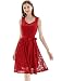 Gardenwed Elegant Floral Lace Bridesmaid Dresses Sleeveless V Neck Formal Dresses Cocktail Dresses for Women