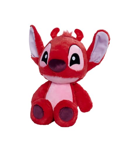 Disney Lilo and Stitch, 25 cm Leroy Plush Figure, Cuddly Toy, Plush Toy, for Children from The First Months of Life, Red - Thumbnail 2