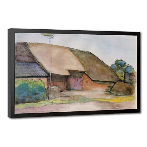 Impression sur toile Farm Sun Piet Mondrian cadre suspendu decoration murale bureau 61x91