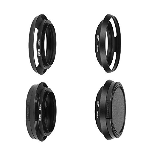 SIOTI 46mm Lens Hood, Matte Treatment Inside, Aluminum Material, Compatible with All Camera Lens S/C/N/F/O/P etc.(46mm) - Thumbnail 2