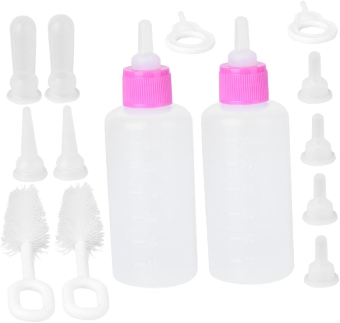 FRCOLOR 6sets Reusable Nursing Bottles for Kittens and Puppies Pet Feeder and Water Dispenser Safe and Lightweight Feeding Accessories