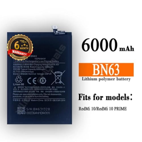 Image of BN63 Battery for Redmi 10 /10 Prime 21061119AG, 21061119BI, 21061119DG, 21061119AL Battery with 6 Month Warranty** (B245)