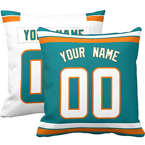 Image of ANTKING Throw Pillow 2 Pack with Custom Name and Number Personalized Gift for Men Women Boys
