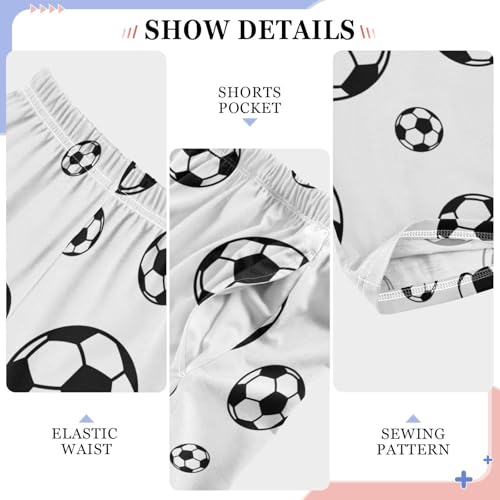 CaTaKu Boys Football Soccer Ball Pants for Boys Girls Wide Leg Sweatpants Kids Long Bottoms with Pockets Size 6-14Y2