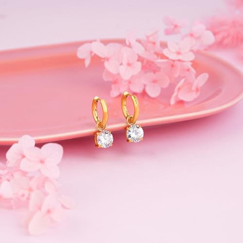 Image of 18K Gold Plated Statement Hoop Earrings for Women | Trendy Hoops Earrings | Waterproof and Anti Tarnish Jewellery | Rakhi Gift for Sister | Gifts for Women | 1 Year Warranty*