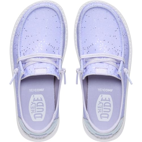 Image of HEYDUDE Girl's Toddler Wendy Sparkle Surprise | Slip On Shoe with Elastic Laces