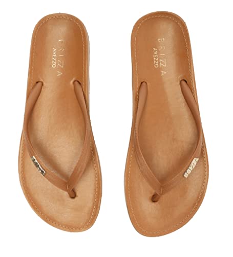 Sandália Brizza Arezzo Rasteira Feminino, Cooper Brown, 35/36