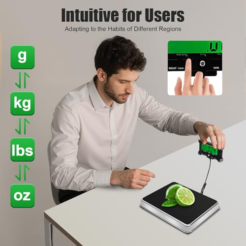 Báscula digital para envío 440 lb acero inoxidable miniatura 4