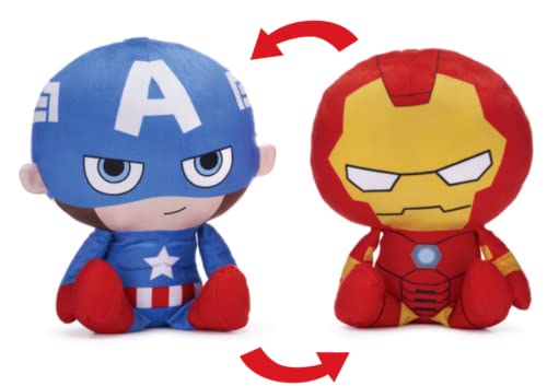 Avengers Marvel Reversible 10/ 25cm Plush Soft Toy Iron/Captain