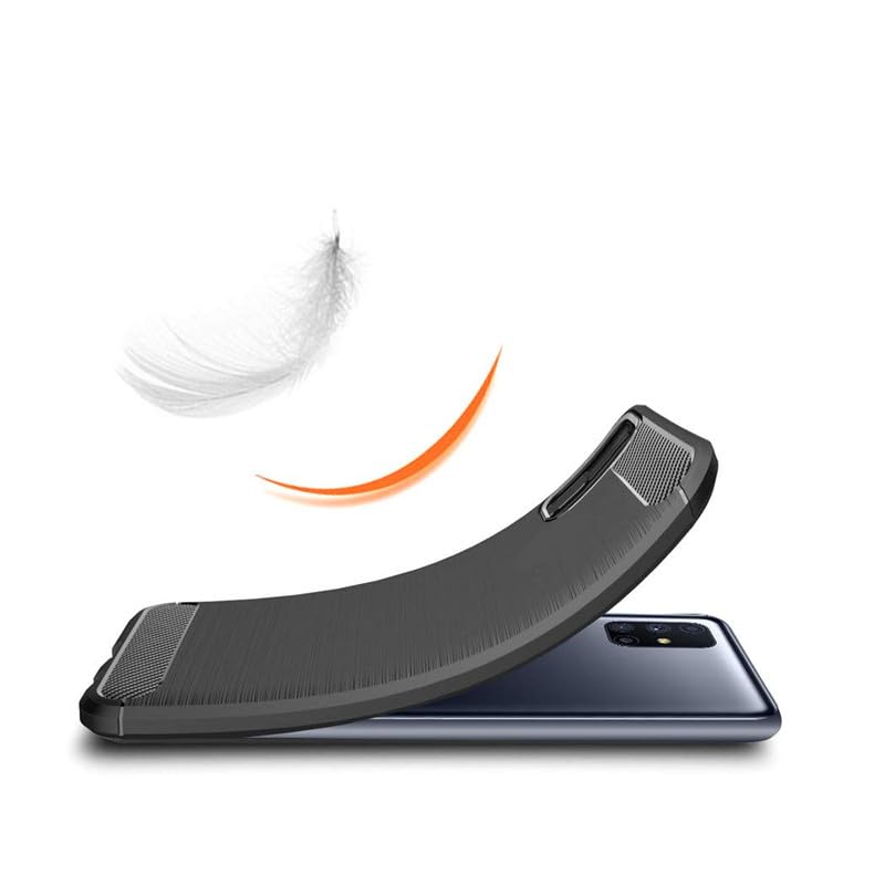 Image of Hybrid Carbon Fiber Back Case for Samsung Galaxy M51 (Black)