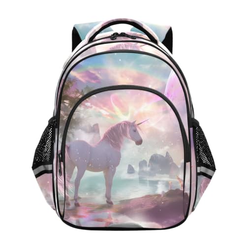 Sac pour tout-petits et grand cartable scolaire à motif cheval blanc de 3 à 12 ans