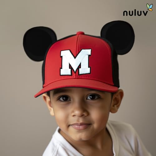 Image of Disney Mickey Mouse Kids Cap for Kids, Baby Girls and Boys 3-12 Years -Black