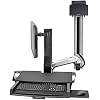 Ergotron 45-594-026 StyleView Combo Arm System with Worksurface and CPU Holder