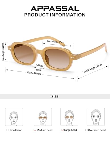 Retro Small Rectangle Sunglasses for Women Mens Trendy Rounded Square Sunnies AP3749