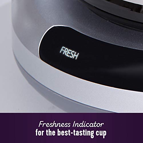 Image of Mr. Coffee Easy Measure 12 Cup Programmable Maker with Gold Tone Reusable Filter, Silver /Chrome