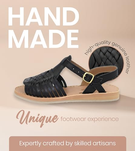 Macarena Collection Womens Shoes Leather Sandals for Women | Huarache Handmade Mexican Sandals Women | Comfortable & Stylish Womens Sandals 30444
