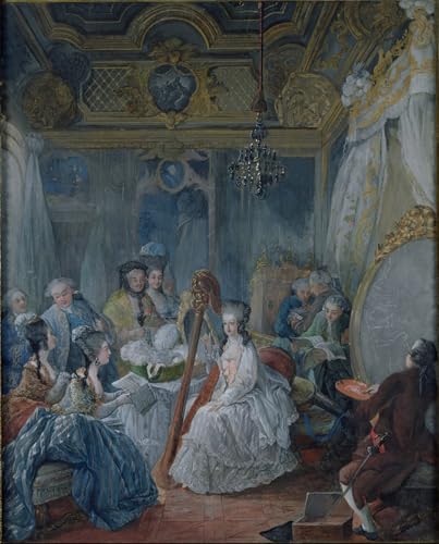 Cuadro para pared de sala, pintura María Antonieta de 60x90cm