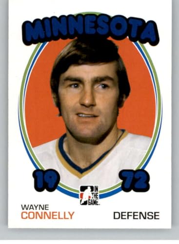 2009-10 In The Game 1972 The Year In Hockey Blank Backs #119 Wayne Connelly PR/72 Minnesota North Stars Official Hockey Card in Raw (NM or Better) Condition