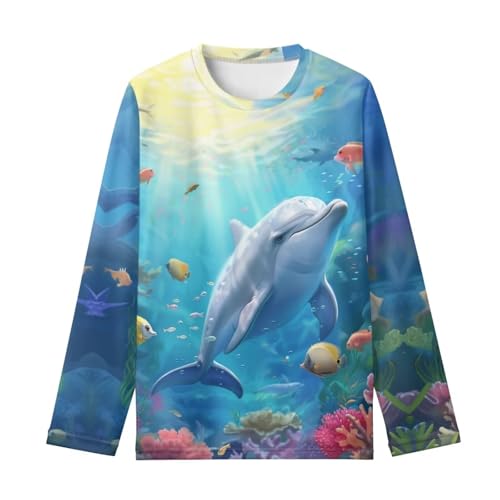 Image of Girls Cartoon Print Long Sleeve Graphic Tee Casual Crew Neck T-Shirts for 3-16 Years Little Girls