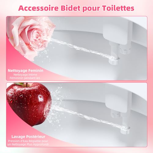 Bidet autonettoyant Hibbent double buse pour eviter l'inconfort des wc