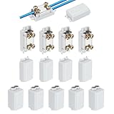 QUARKZMAN 10Stk 60A 400V Anschlussklemmen Für Kabelverbinder 17-10AWG Elektrische Muttern Sortiment 1 Eingang 2 Ausgänge Weiß Schnellverbindung Kompakt Klemmen ZK-1306 Beschichtet