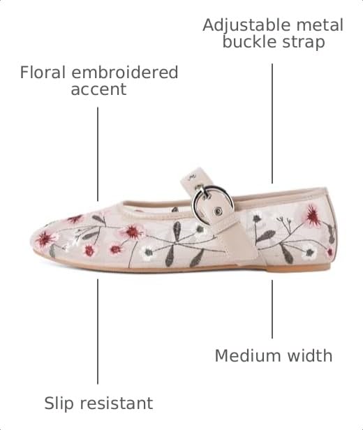 Image of Ballet Flats Mesh Shoes for Women Mary Janes Flats | Wide Feet Options, Woven Mesh Flats, Soft Cushion, Comfortable Ballerina Flats, Casual, Dress Shoes, Daily, Work, Versatile