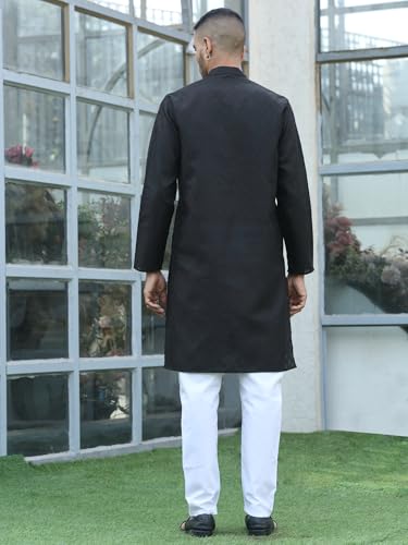 Image of KRAFT INDIA Men's Cotton Kurta Pyjama Set | Woven Design Traditional Ethnic Wear | Festive, Wedding & Casual Outfit | Comfortable & Breathable Fabric