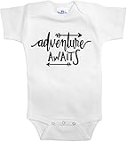 Baby Tee Time Adventure Awaits One Piece 0-3 Months White