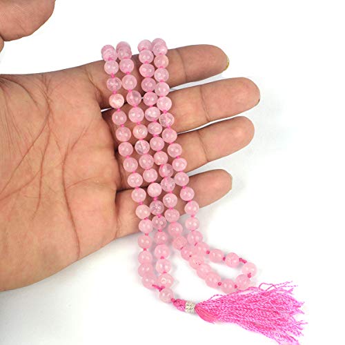 Image of Reiki Crystal Products Natural Reiki Feng-Shui Mala Necklace 6 mm Crystal Stone 108 Bead Jaap Mala for Men and Women