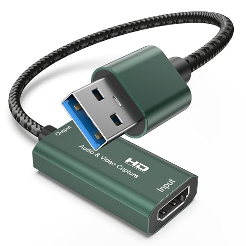 Placa de captura de vídeo, HDMI 4K para dispositivo de captura de vídeo USB 3.0, adaptador de captur