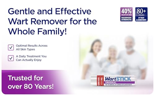 wartstick maximum strength salicylic acid solid-stick common and plantar wart remover 2 pack 04 oz